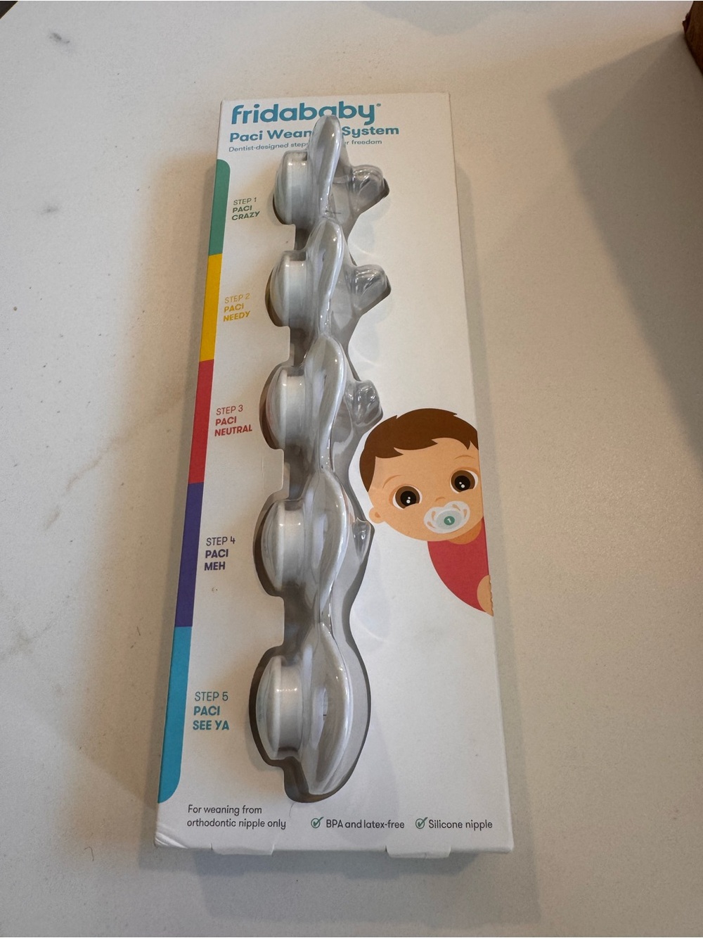 FridaBabyWhite Paci Weaning System - 5-Pack New!! NIB